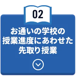 お通いの学校の授業進度にあわせた先取り授業