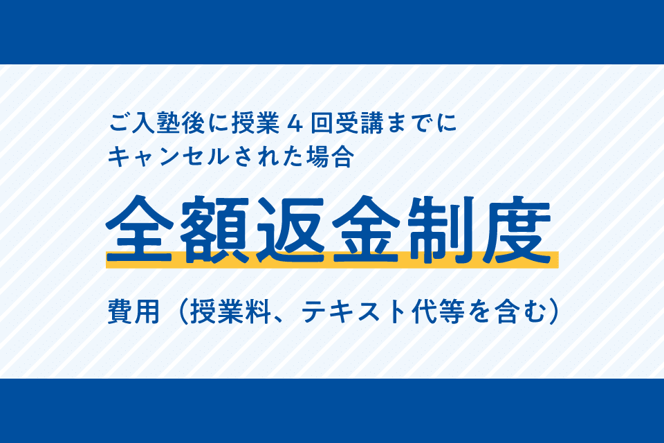 森塾の全額返金制度