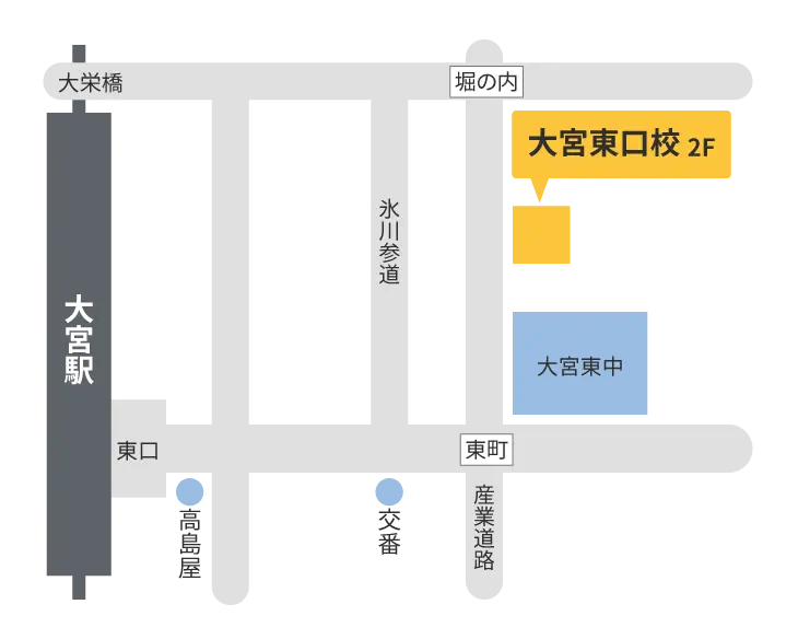 森塾 大宮東口校までの地図