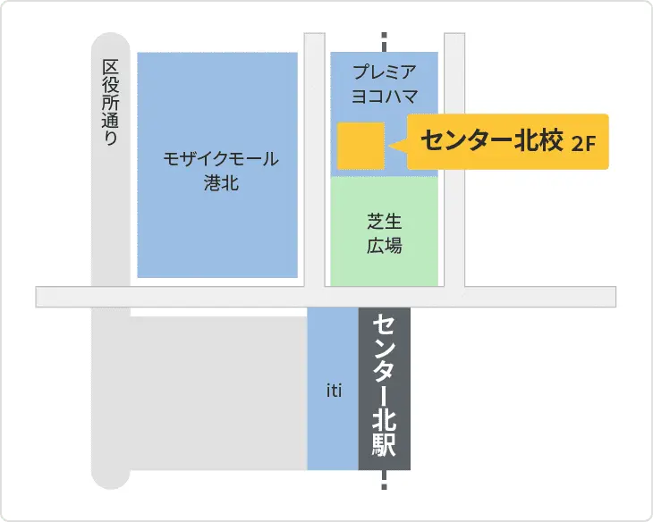 森塾 センター北校までの地図