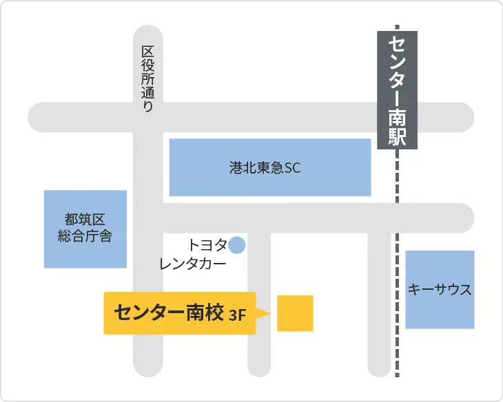 森塾 センター南校までの地図