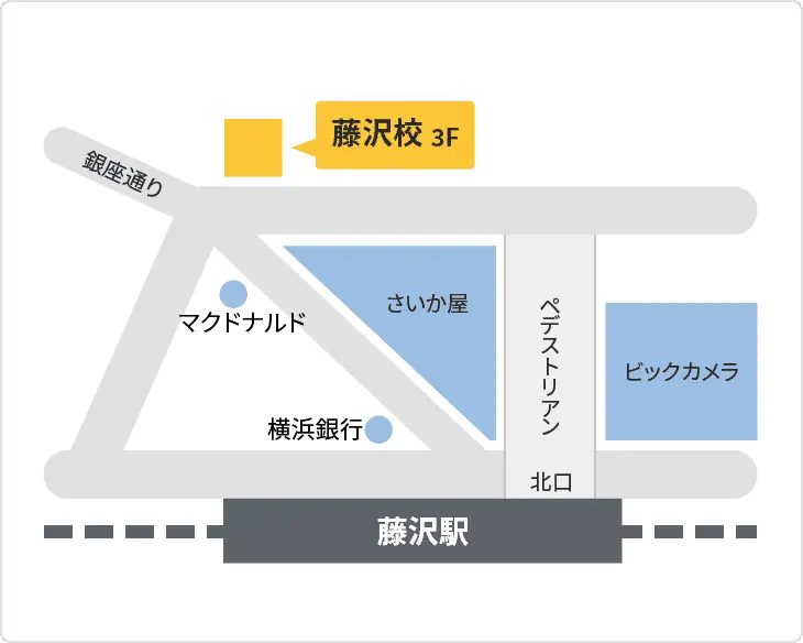 森塾 藤沢校までの地図