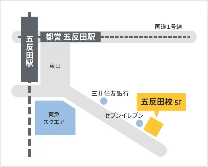 森塾 五反田校までの地図