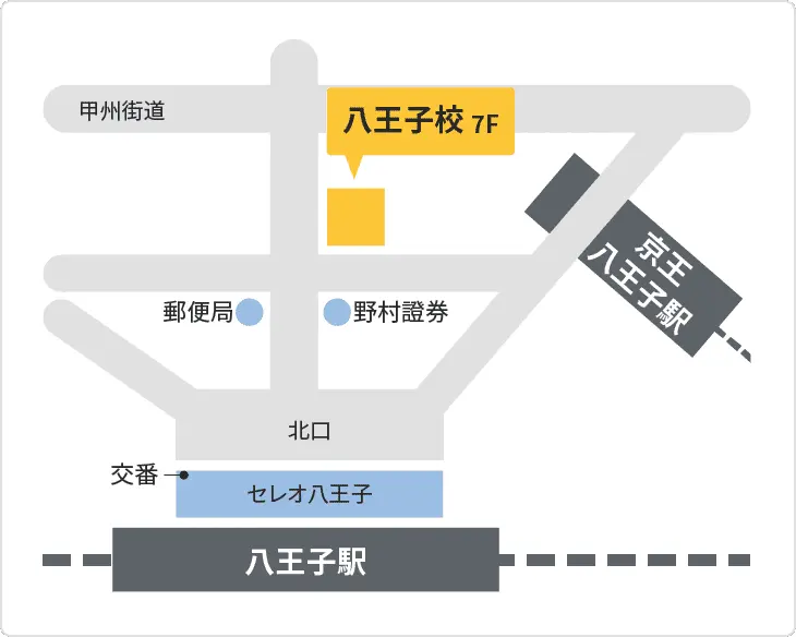 森塾 八王子校までの地図