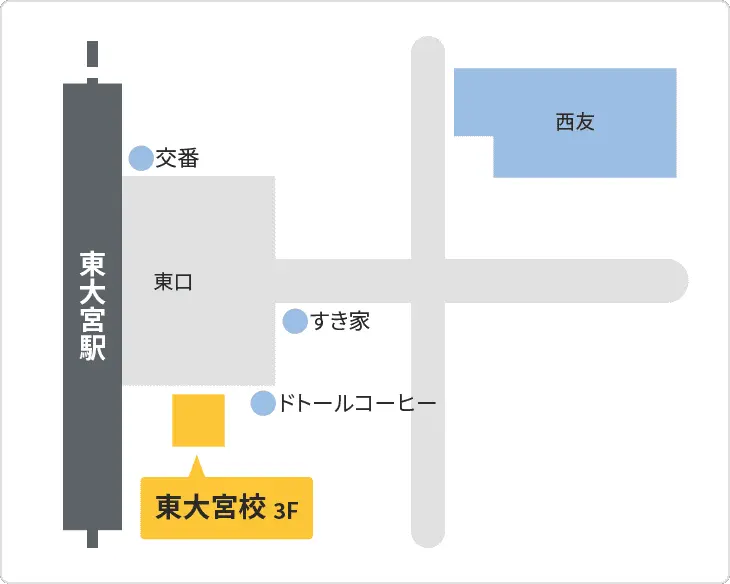 森塾 東大宮校までの地図