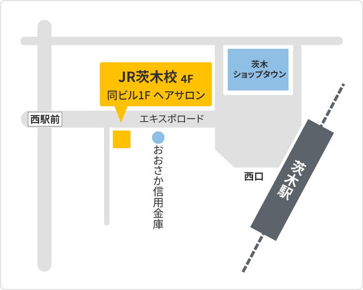 森塾 JR茨木校までの地図