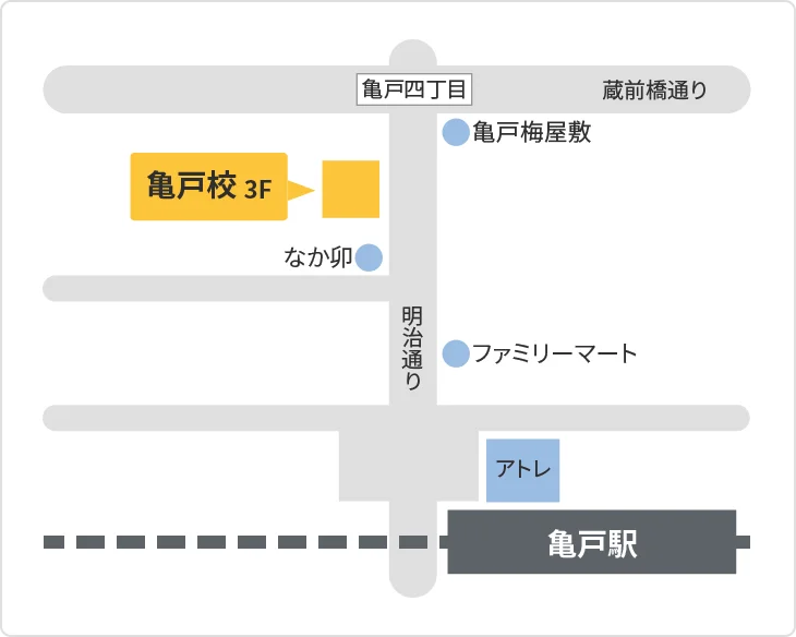 森塾 亀戸校までの地図