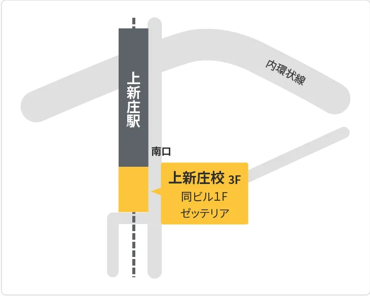 森塾 上新庄校までの地図