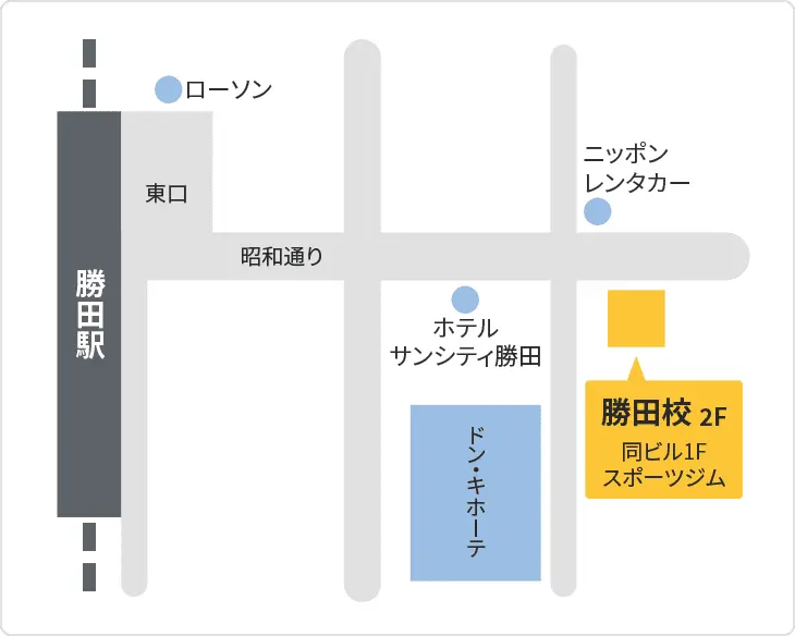 森塾 勝田校までの地図