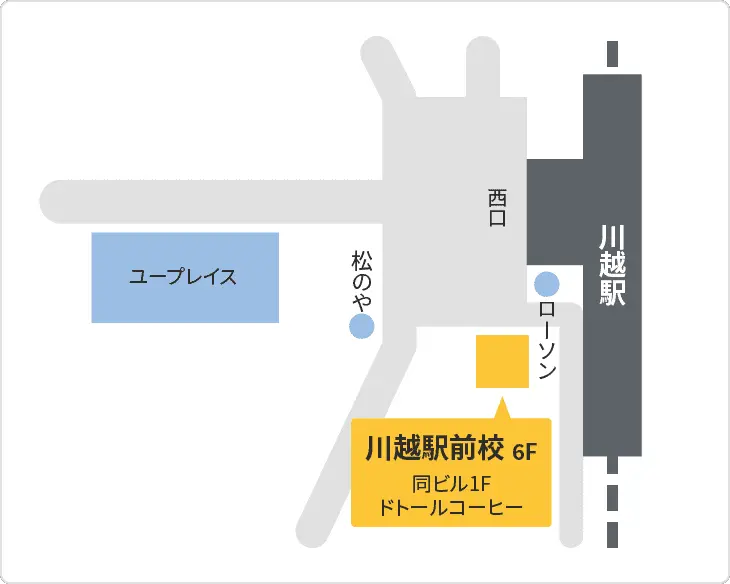 森塾 川越駅前校までの地図