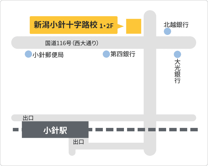 森塾 森塾 新潟小針十字路校までの地図