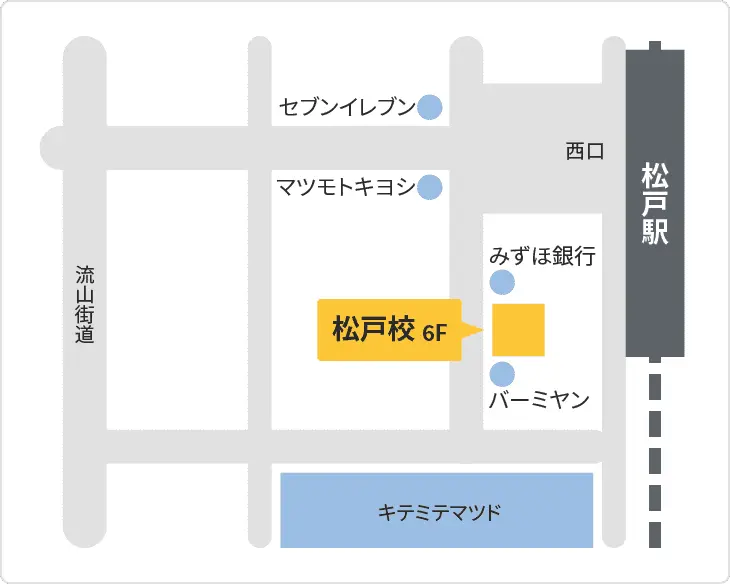 森塾 松戸校までの地図