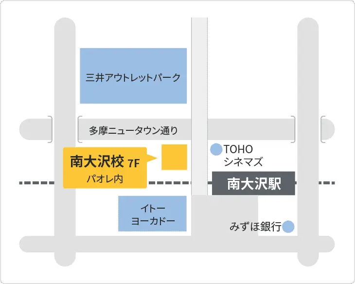 森塾 南大沢校までの地図