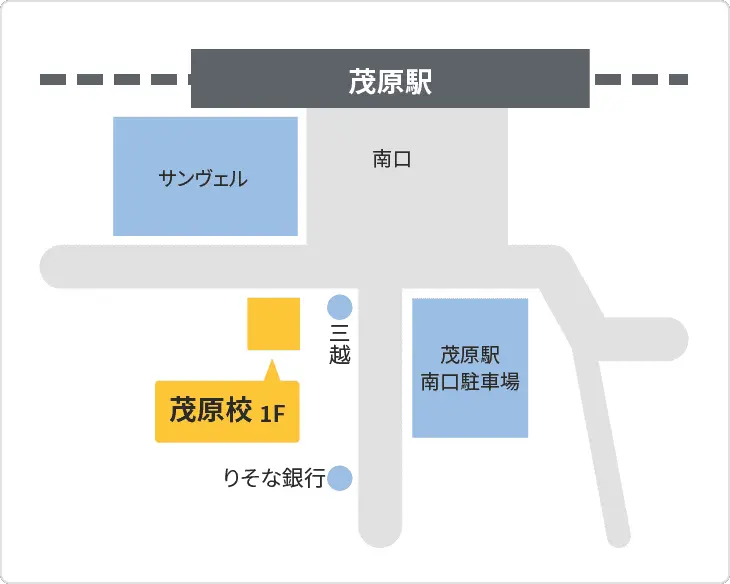 森塾 茂原校までの地図