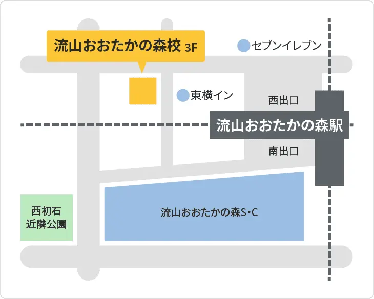 森塾 流山おおたかの森校までの地図