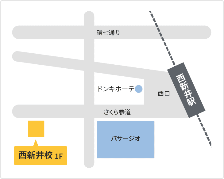 森塾 森塾 西新井校までの地図