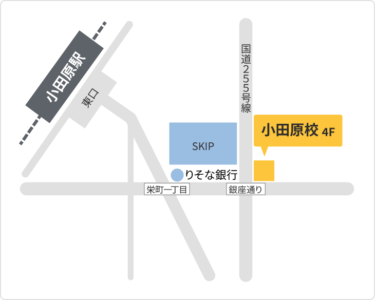 森塾 小田原校までの地図