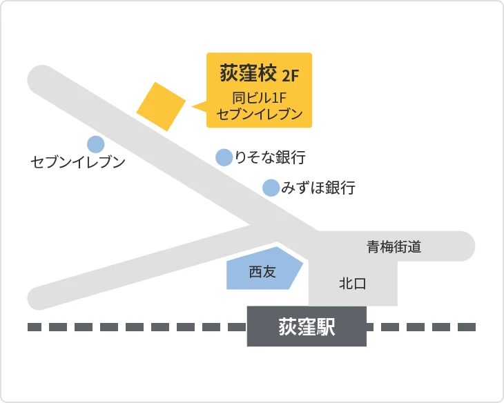 森塾 荻窪校までの地図