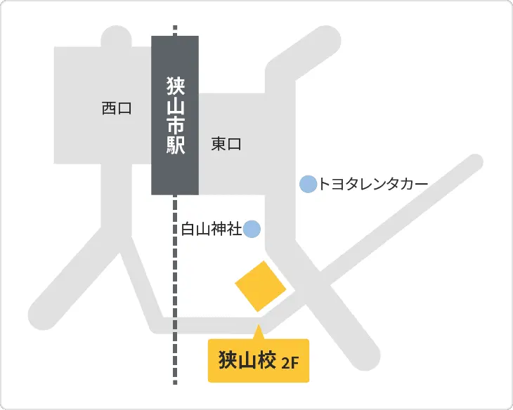 森塾 狭山校までの地図