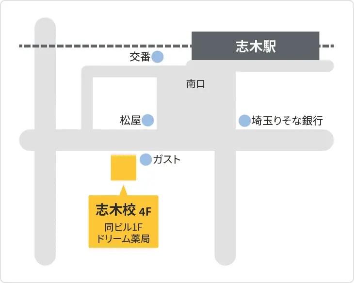 森塾 志木校までの地図