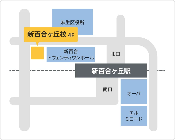 森塾 新百合ヶ丘校までの地図