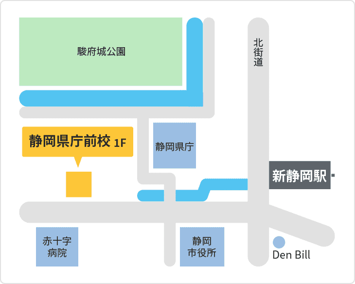 森塾 森塾 静岡県庁前校までの地図