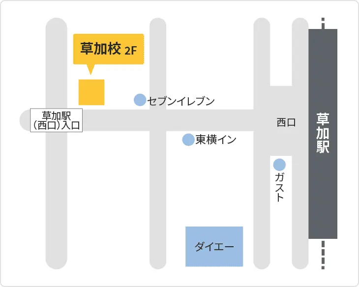 森塾 草加校までの地図