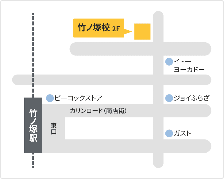 森塾 森塾 竹ノ塚校までの地図