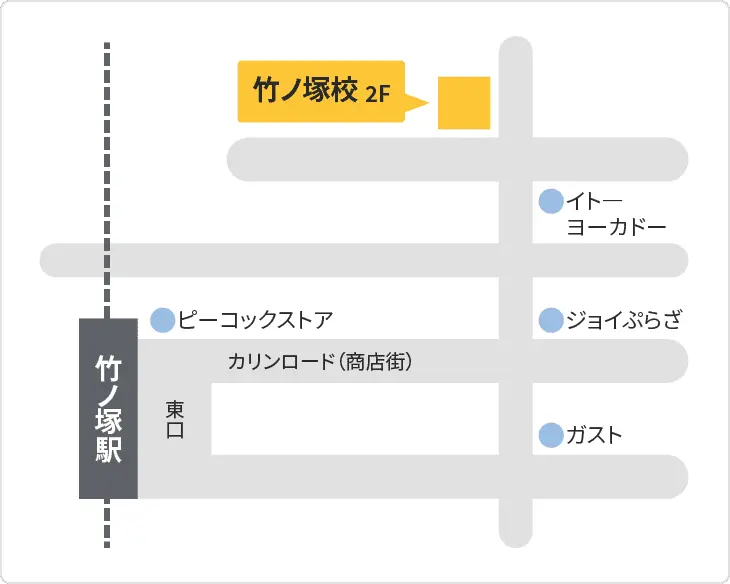 森塾 竹ノ塚校までの地図