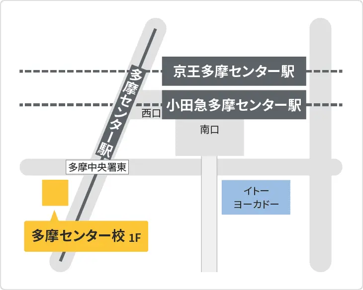 森塾 多摩センター校までの地図