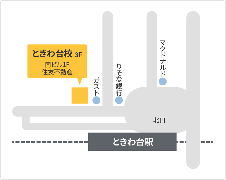 森塾 森塾 ときわ台校までの地図