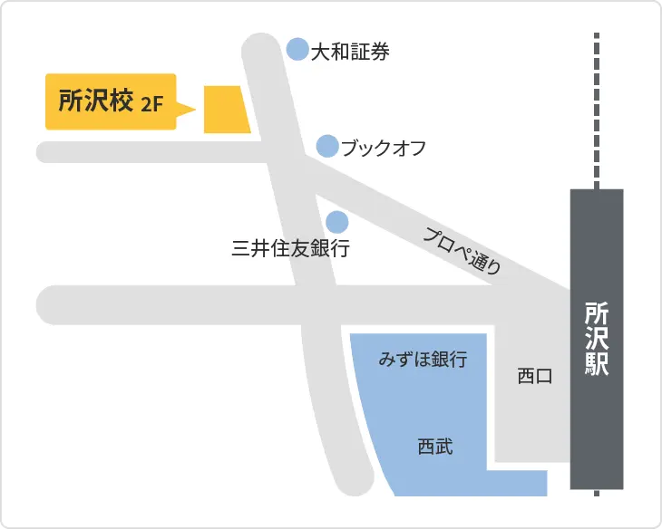 森塾 所沢校までの地図