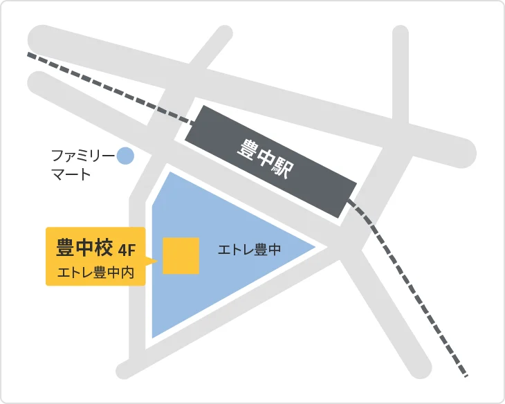 森塾 豊中校までの地図