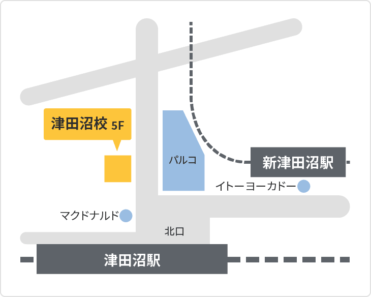 森塾 森塾 津田沼校までの地図