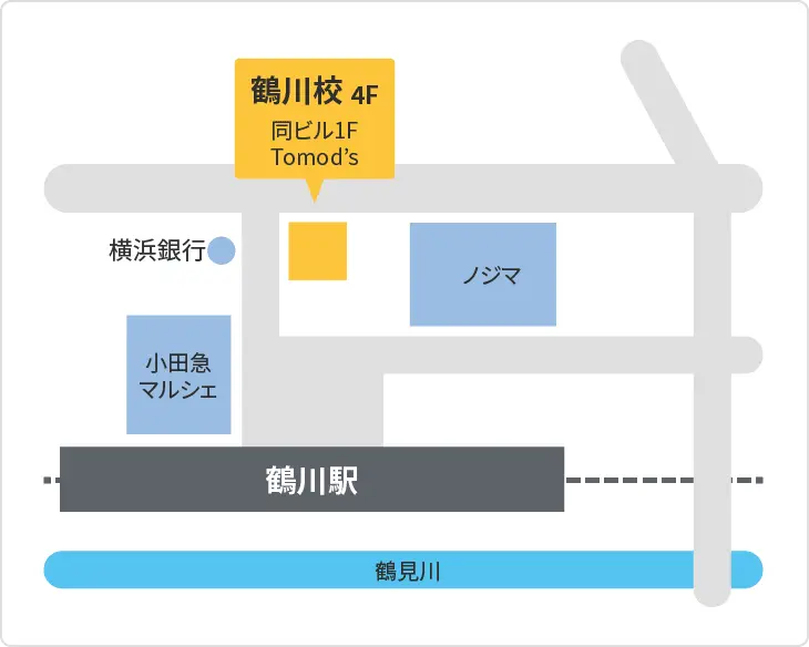 森塾 鶴川校までの地図