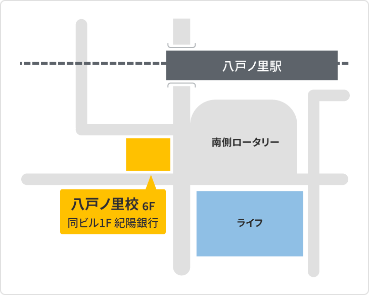 森塾 八戸ノ里校までの地図
