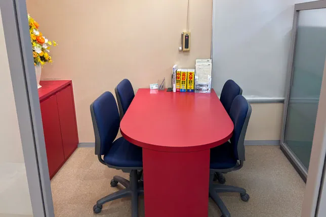 松戸校の面談スペース