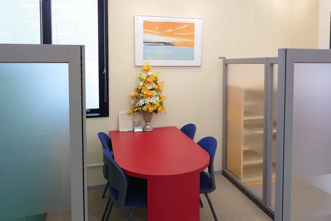 高崎校の面談スペース