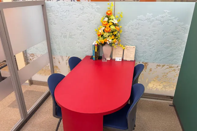 豊中校の面談スペース