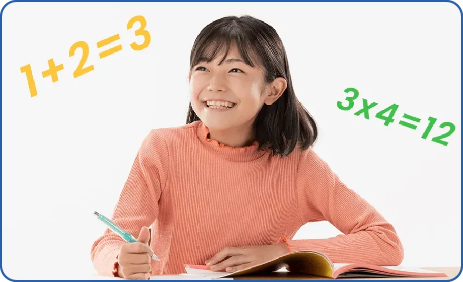 テストをする女子生徒