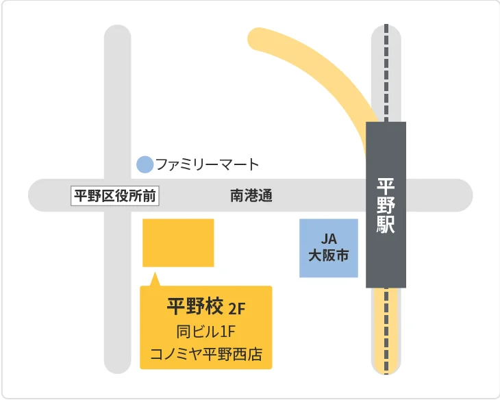 森塾 平野校までの地図