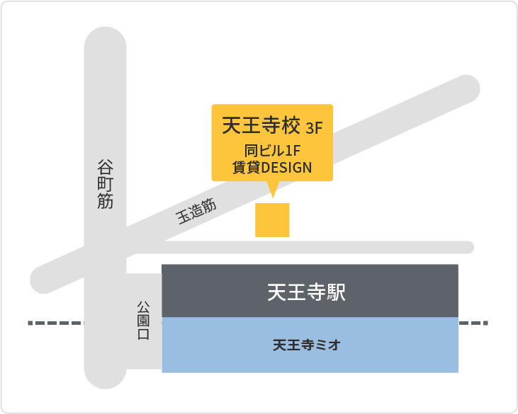 森塾 天王寺校までの地図